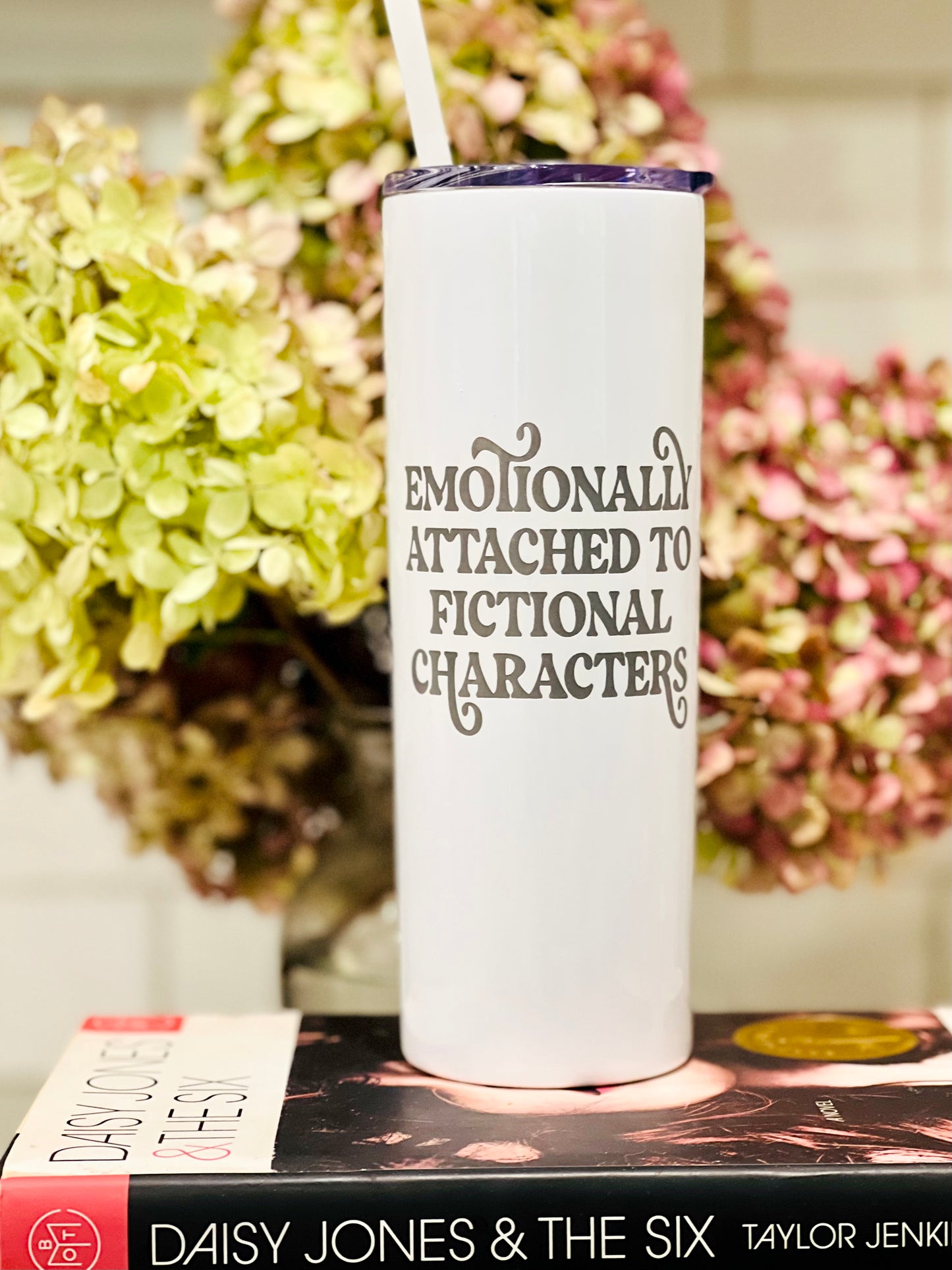 “Emotionally Attached to Fictional Characters” - Engraved Tumbler - 20oz