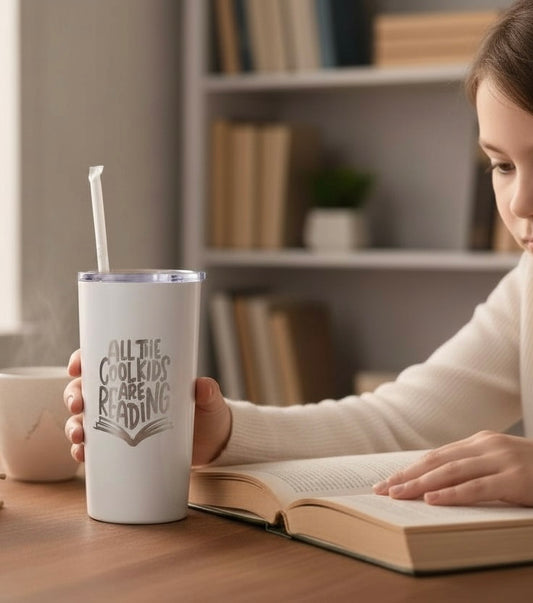 “All the Cool Kids” Reading Tumbler- 12oz