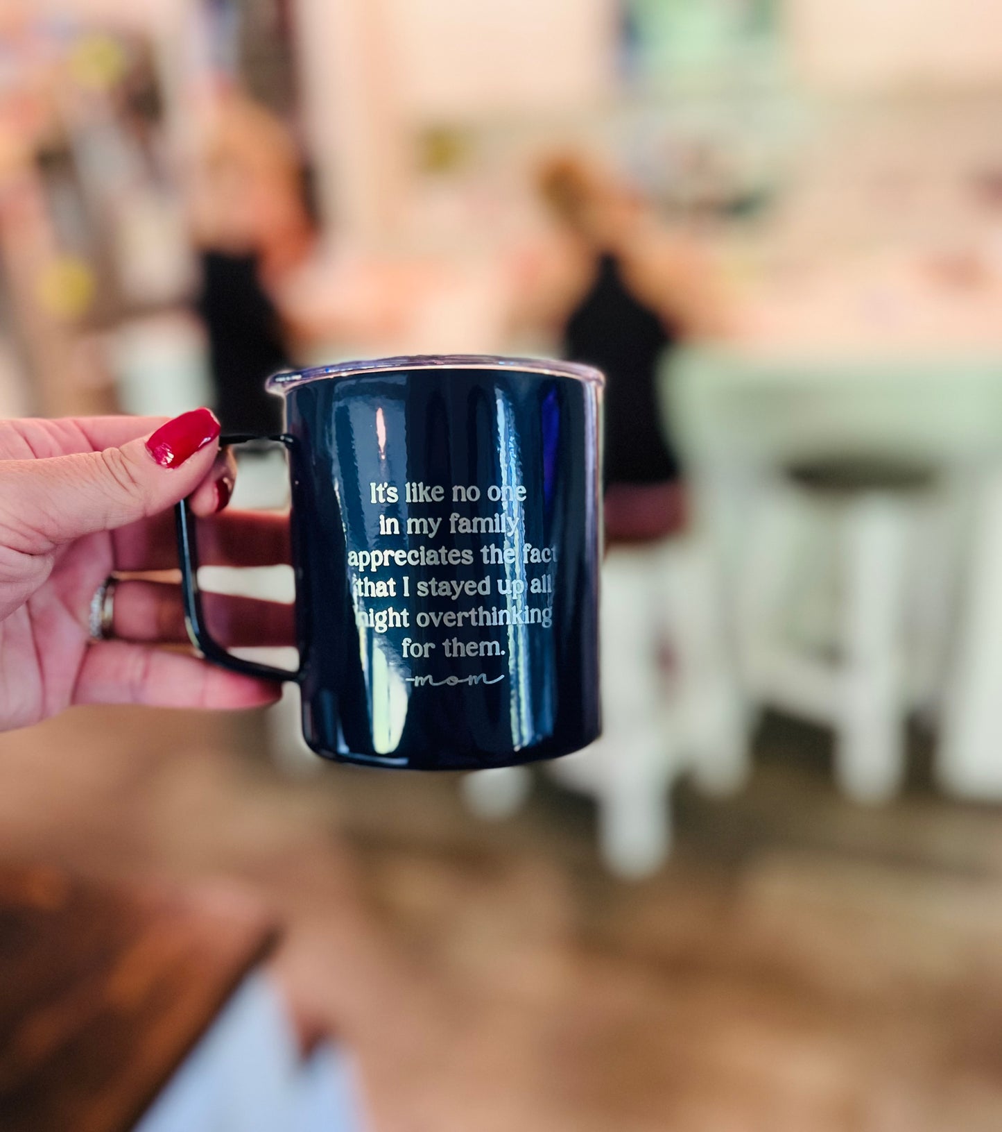 Mom Overthinking Mug- Engraved Coffee Mug - 12oz