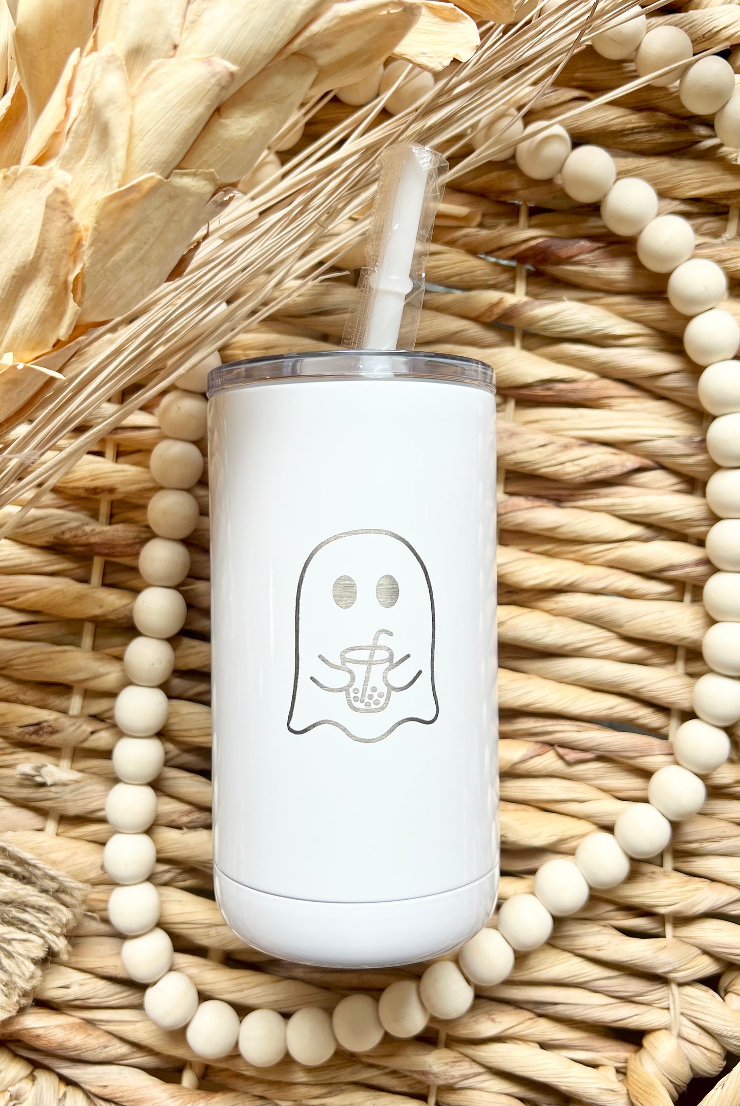 Ghost + Coffee Tumbler - Fall - Pumpkin Spice