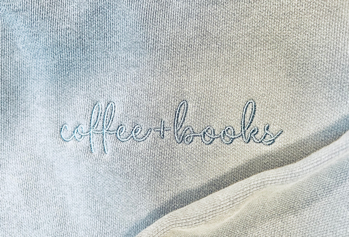 Coffee + Books - Comfort Colors Embroidered Sweatshirt