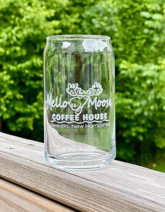 Engraved Personalized/Custom Logo Beer Can Glass - Iced Coffee Glass - 16oz