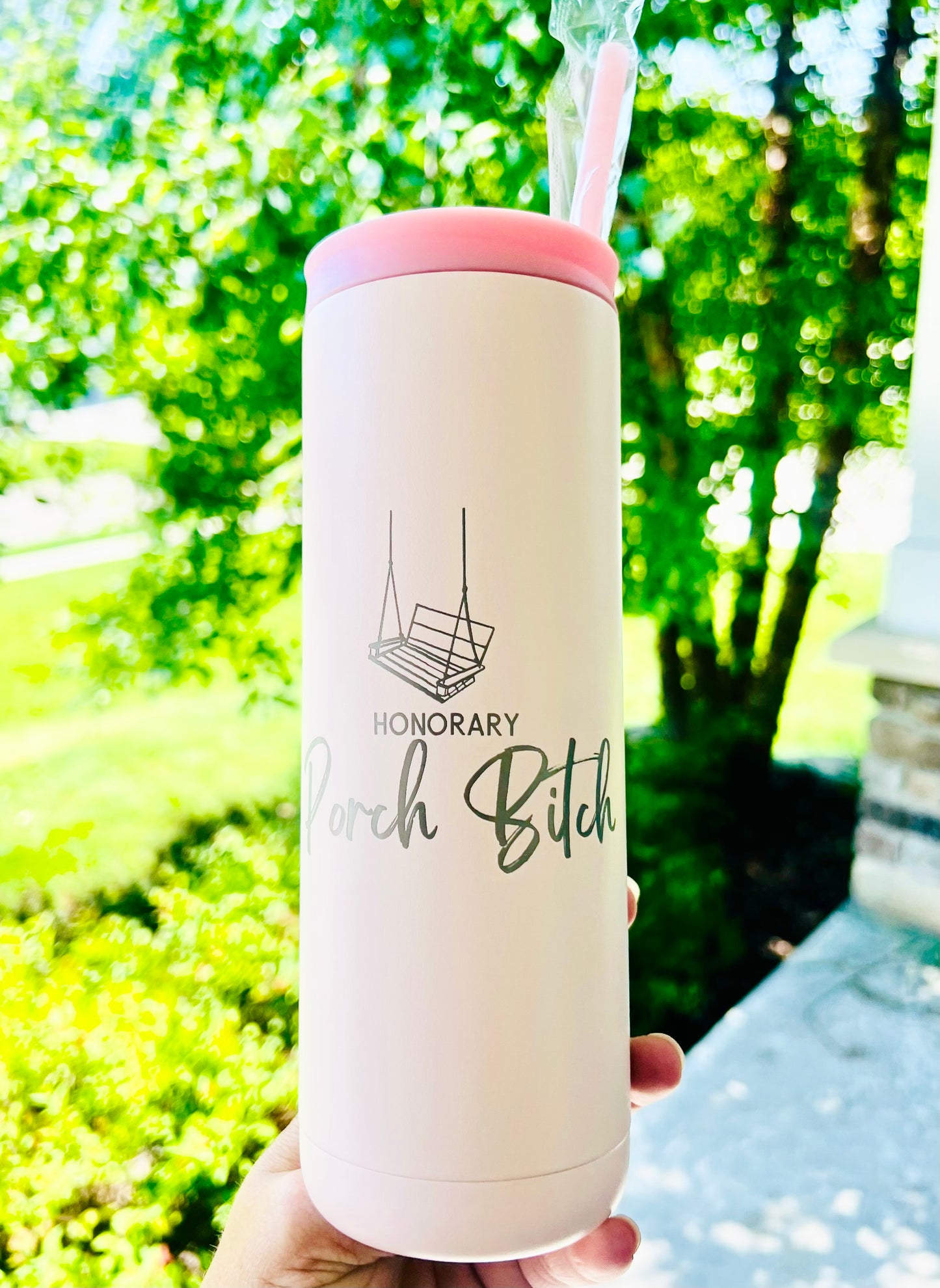 Chelsie Hart Author - “Honorary Porch Bitch” - Engraved Tumbler - 20oz