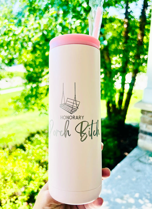 Chelsie Hart Author - “Honorary Porch Bitch” - Engraved Tumbler - 20oz