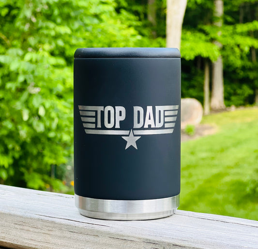 Top Dad - Father's Day Gift - Engraved Can Cooler