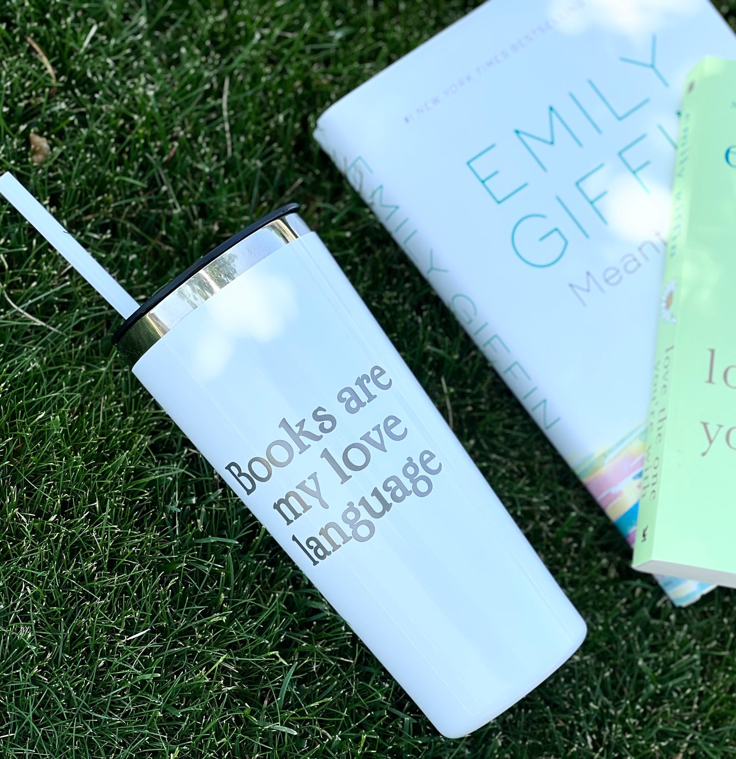 “Books Love Language” Engraved Tumbler - 20oz