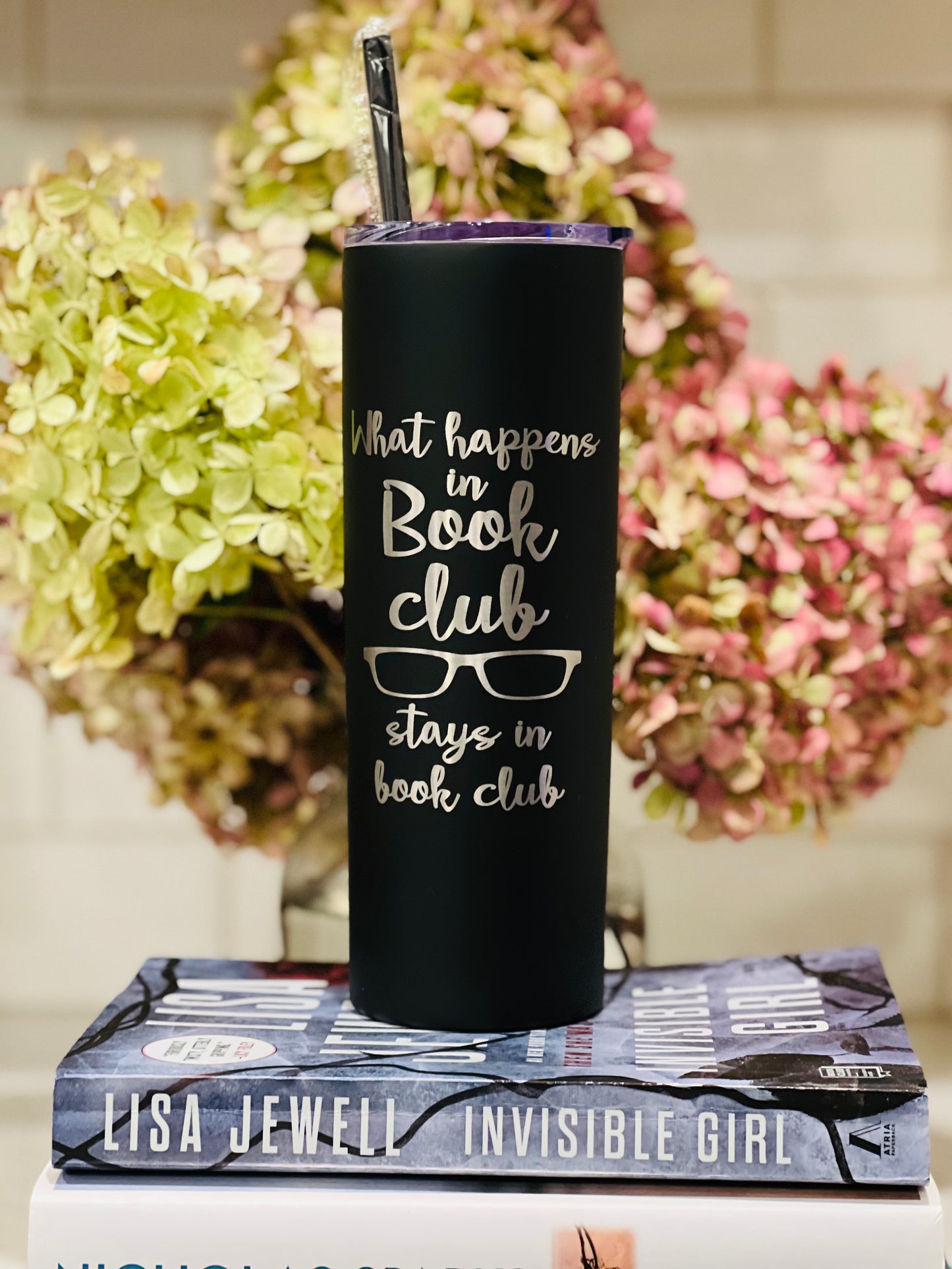 “What Happens At Book Club…” - Engraved Tumbler - 20oz