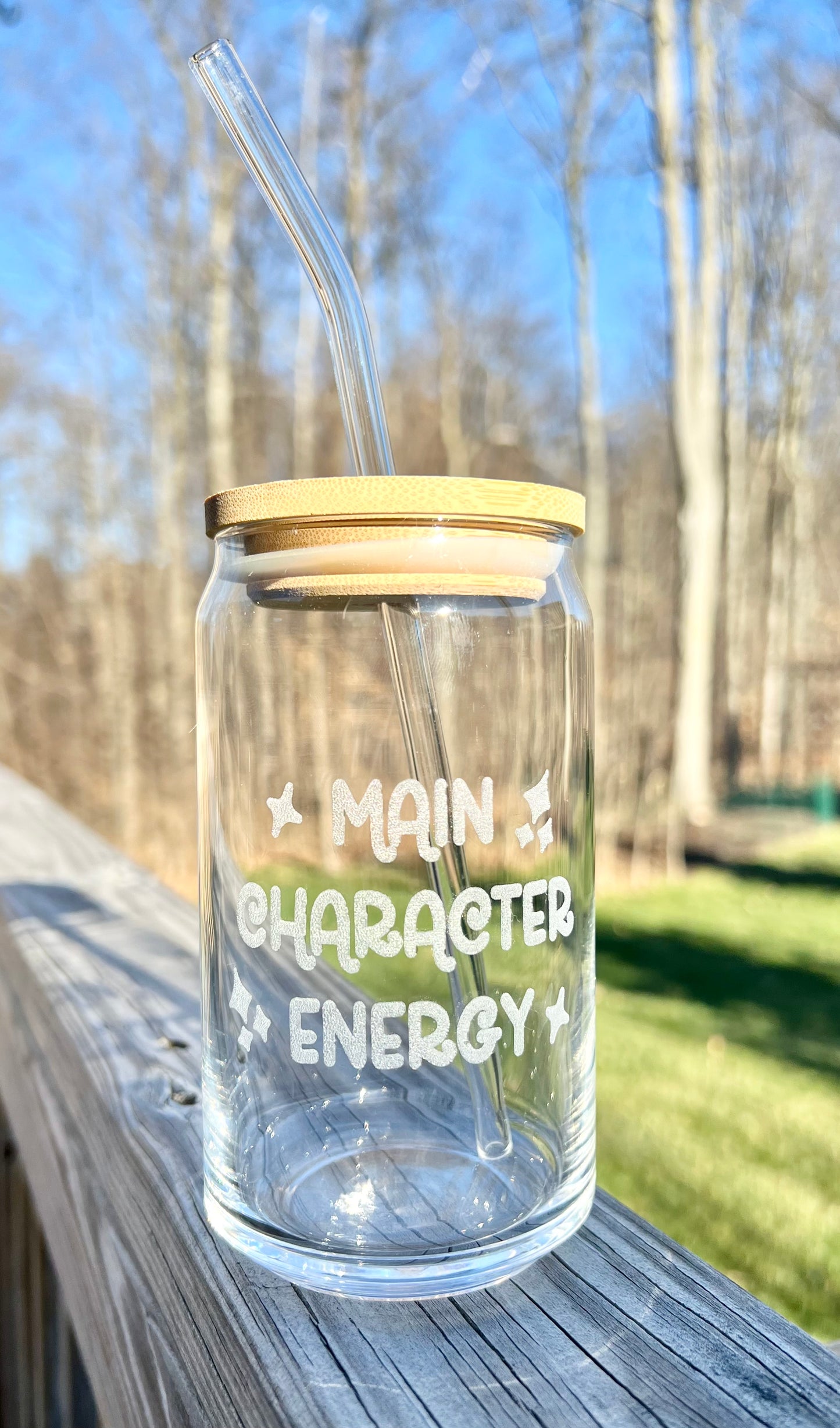 “Main Character Energy” - Beer Can Glass - 16oz