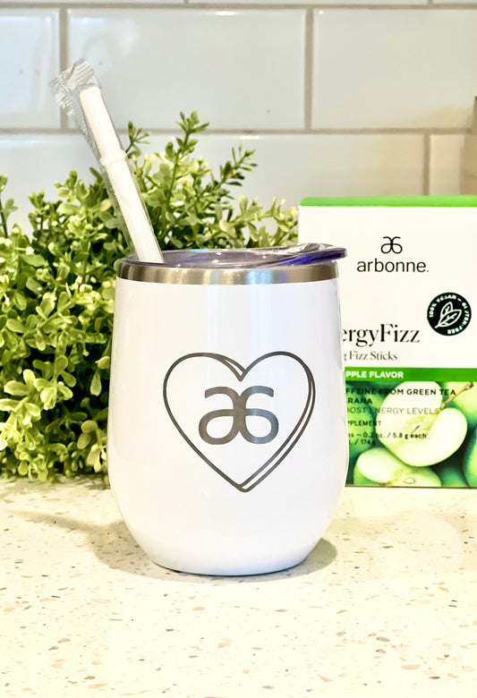 Candy Heart Wine Tumbler - Arbonne - 12oz