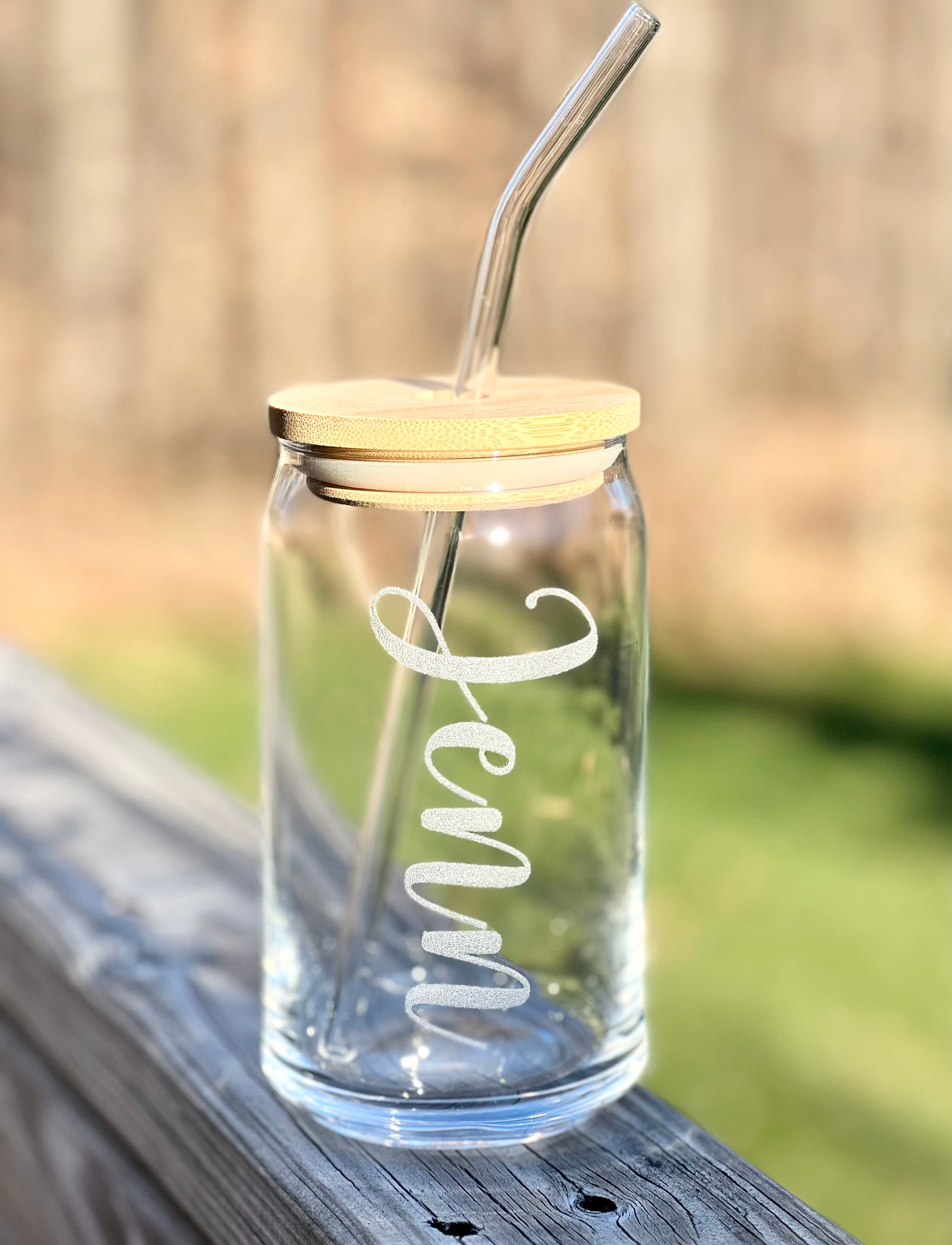 Beer Can Glass With Lid And Straw, Beer Can Glass, Personalized