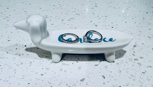 Dachshund Ring Dish - Wedding Ring Dish