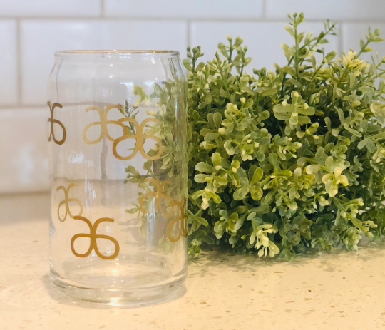 Arbonne Inspired Beer Can Glass - Scattered Logo - 16oz