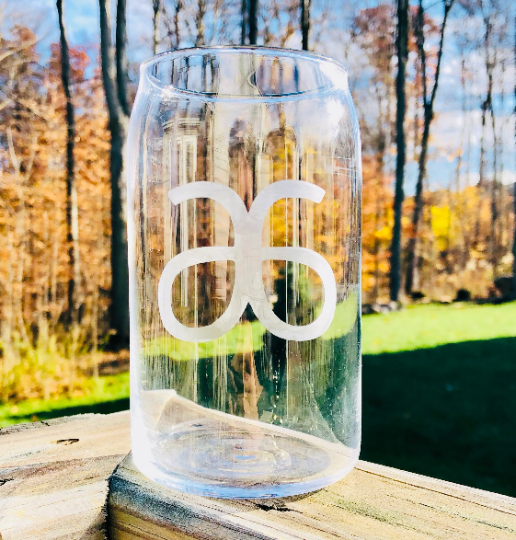 Arbonne Inspired Etched Logo Beer Can Glass - 16oz