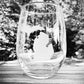 Etched State Wine Glass - State Gift - Customizable - Any State