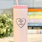 Book Trope “Conversation Heart” - Engraved Tumbler - 20oz