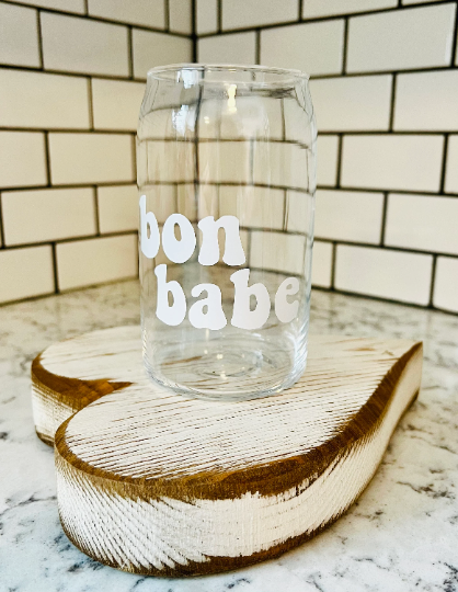 Arbonne Inspired Bon Babe Beer Can Glass - 16oz