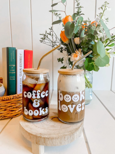 “Book Lover” - Beer Can Glass - 16oz