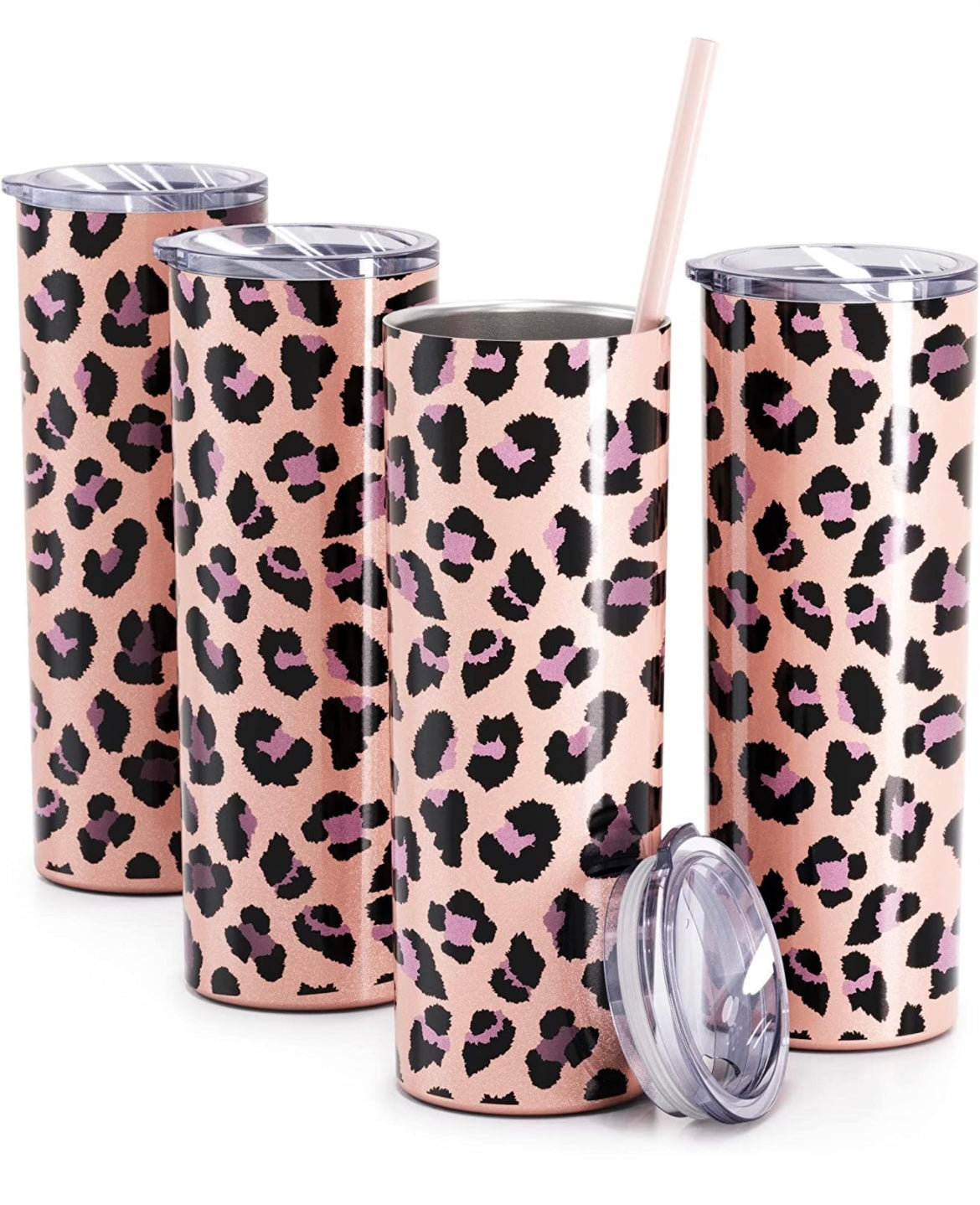 Personalized Pink Leopard/Cheetah - Engraved Tumbler - 20oz