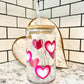 Retro Heart/Valentine Beer Can Glass - Iced Coffee Glass - 16oz