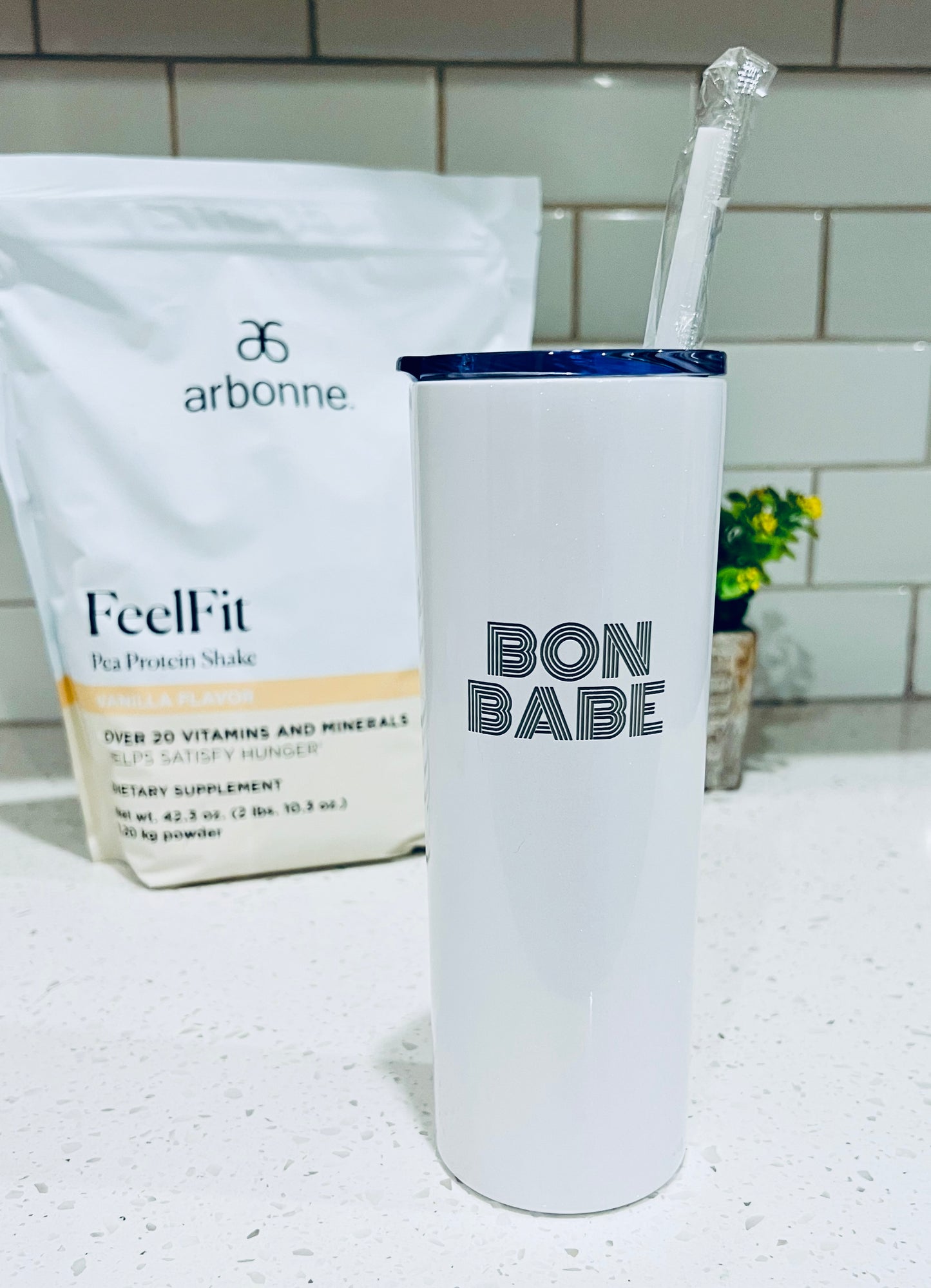 Arbonne Inspired Retro Bon Babe Tumbler- 20oz