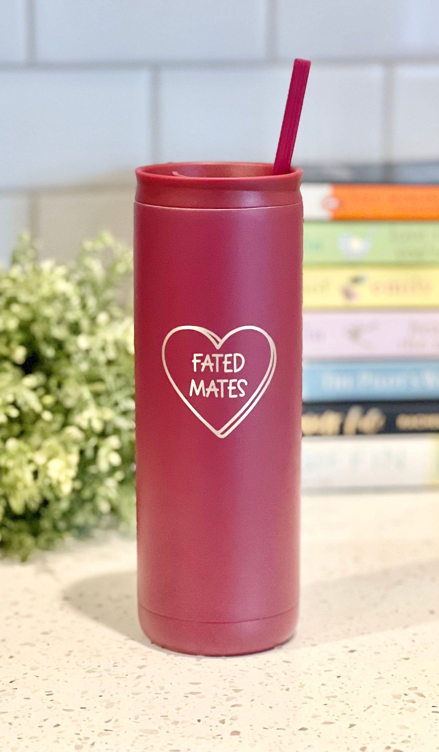 Book Trope “Conversation Heart” - Engraved Tumbler - 20oz