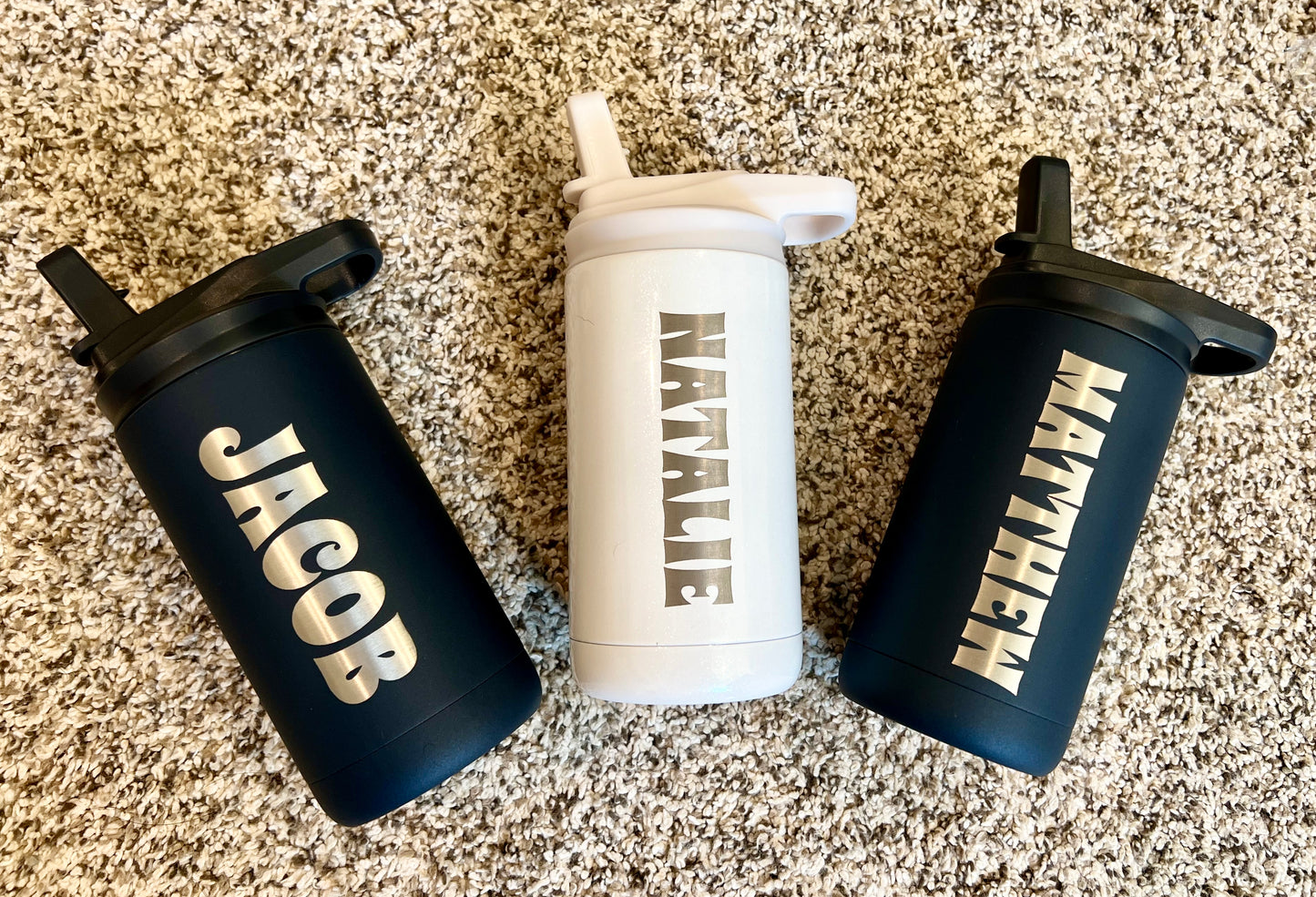 Personalized Engraved Kids Tumbler - 12oz - Perfect School Water Bottle