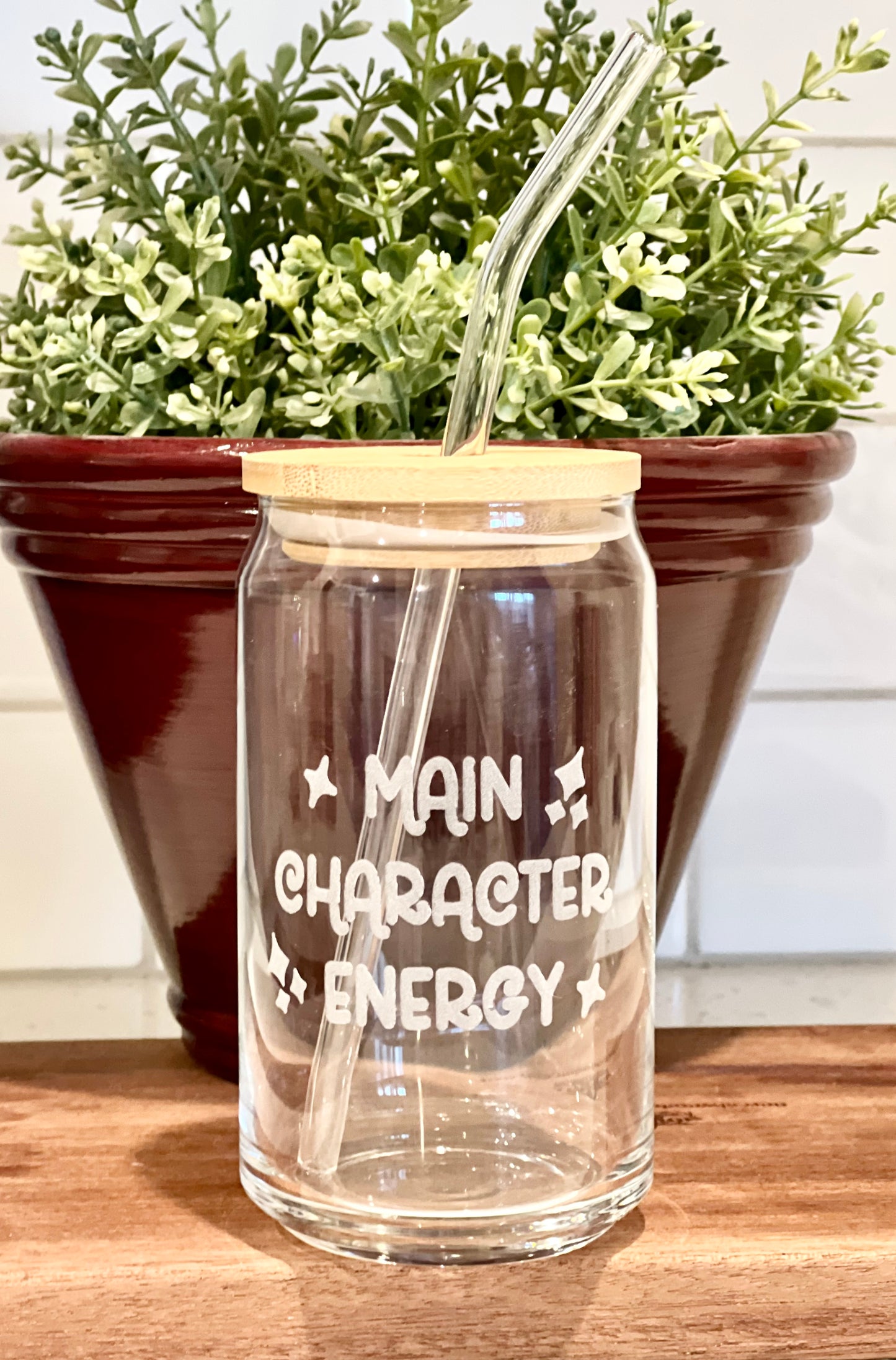 “Main Character Energy” - Beer Can Glass - 16oz