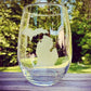 Etched State Wine Glass - State Gift - Customizable - Any State