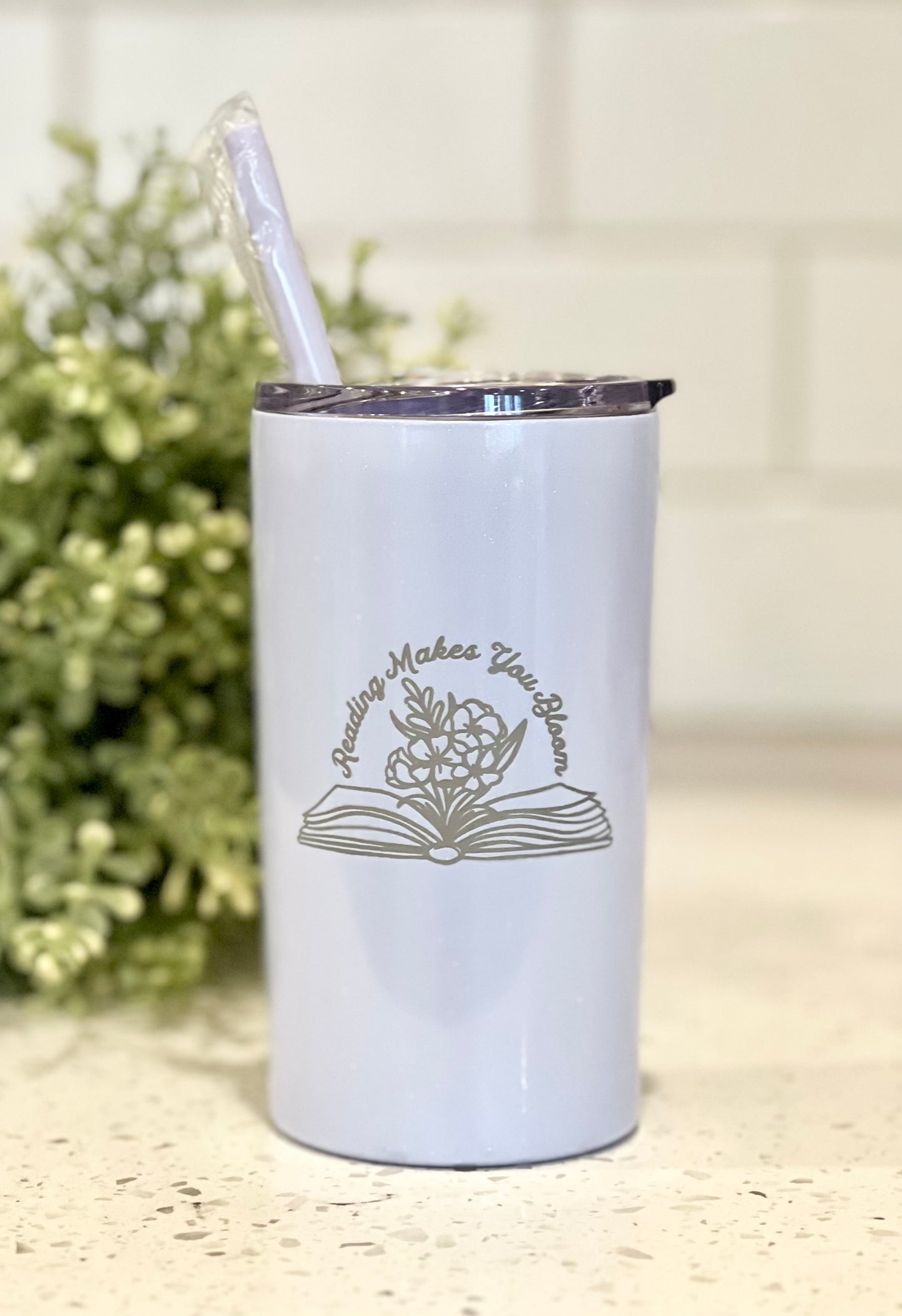 Reading Makes You Bloom- Reading Inspired Tumbler- 12oz