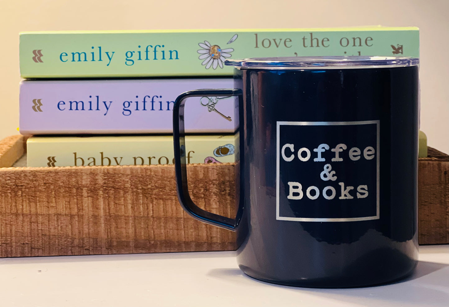 Coffee and Books - Engraved Coffee Mug- 12oz